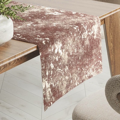 Biante Sametový běhoun Isabela IBL-013 Gold Design starorůžový 45x180 cm