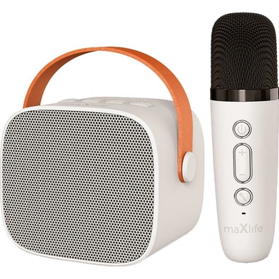 maXlife MXKS 100 Bluetooth Karaoke mikrofón reproduktor biely