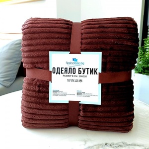  ОДЕЯЛО МИКРОФИБЪР БУТИК 200x220см ШОКОЛАД (ODB9104_200/220)