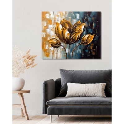ZUTY Obrazy na stenu - Zlatý kvet Rámovanie: vypnuté plátno na rám, Rozmer: 40x50 cm