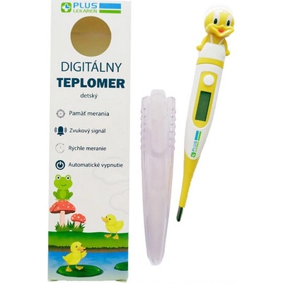 PLUS LEKÁREŇ Digitálny TEPLOMER detský žabka, s puzdrom a ohybnou špičkou 1x1 ks
