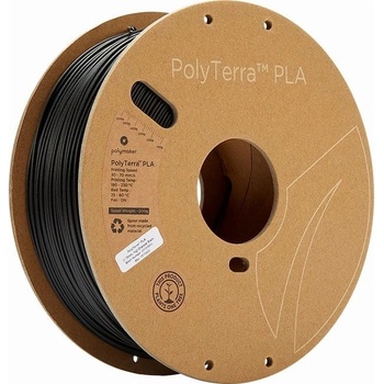 Polymaker PLA PolyTerra UHĽOVO ČIERNA 1,75mm 1 kg