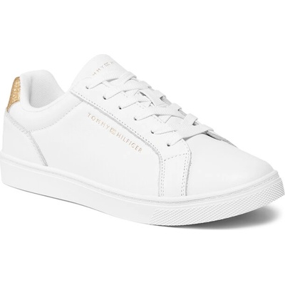 Tommy Hilfiger Сникърси Tommy Hilfiger Essential Cupsole Sneaker FW0FW07908 White/Gold 0K6 (Essential Cupsole Sneaker FW0FW07908)