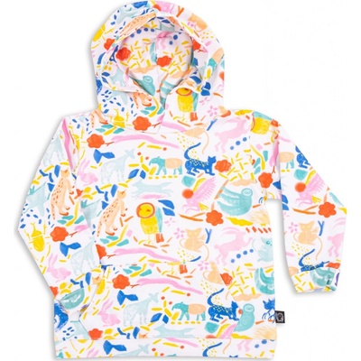 Wouki dětská mikina Fukuro jungle pink