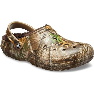 Crocs Nazouváky zimní Classic Lined Realtree Edge Clog Chocolate/Chocolate