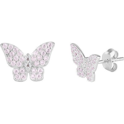 Preciosa Pôvabné strieborné náušnice s kubickými zirkónmi Candy Floss 5401 69