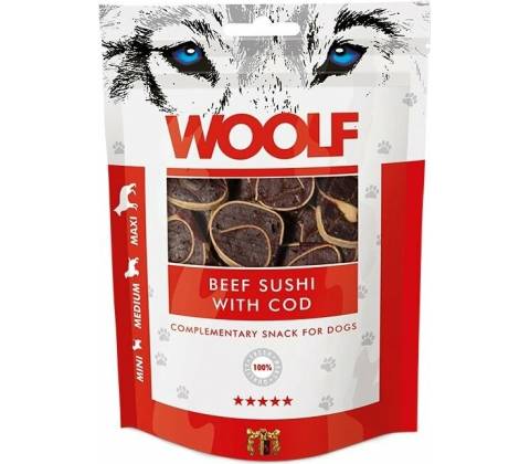 Woolf beef sushi with cod 100 g