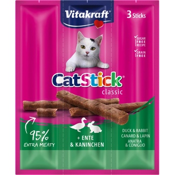 Vitakraft Kabanosy Cat Stick Mini заек с патица за котки 18 г