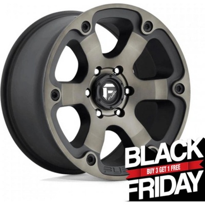 Fuel D564 BEAST 8x16 6x139,7 ET1 matte black double dark tint