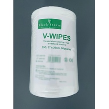 Black Storm V-Wipes, víceúčelové utěrky v roli z netkané textilie, 55G, 37 x 20 cm