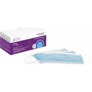 SoftCare Сини медицински маски Soft Care, тип II, трислойни, 50 бр (121011_Blue)