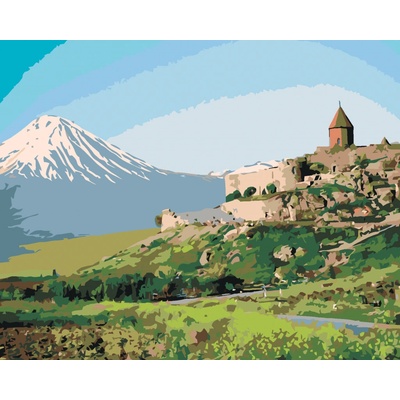 zuty Malování podle čísel Starý hrad 100 x 80 cm vypnuté plátno na rám