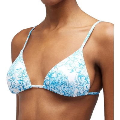 SUNDEK Caladesi fleur de joie adjustable bralette bikini top - White / Blue (Bilberry)