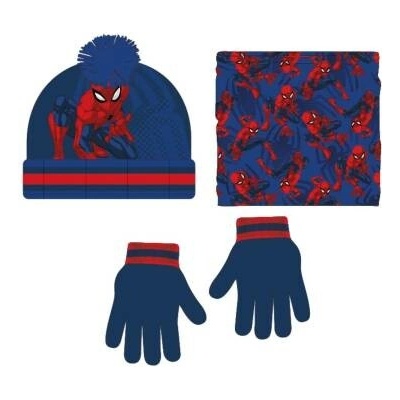 sada čepice rukavice nákrčník Spiderman