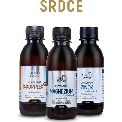Adelle Davis lipozomálny zinok 200 ml + Adelle Davis lipozomálny B-komplex 200 ml + Adelle Davis lipozomálne magnézium 200 ml