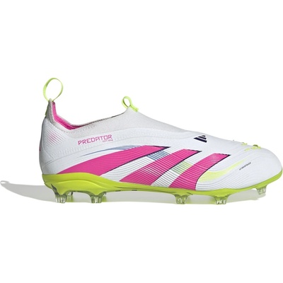 Adidas Predator Elite Firm Ground Childrens - White/Pink