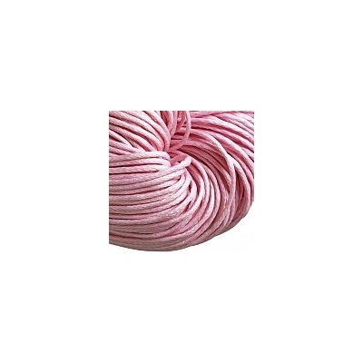 Voskovaná šňůra růžová, 1 mm (5 m)