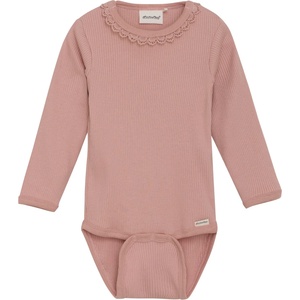 Minymo Детско ежедневно термо бельо Minymo Kid's Body L/S Rib Everyday base layer - Misty Rose - размер 56 (EU) (714-1645-0211)