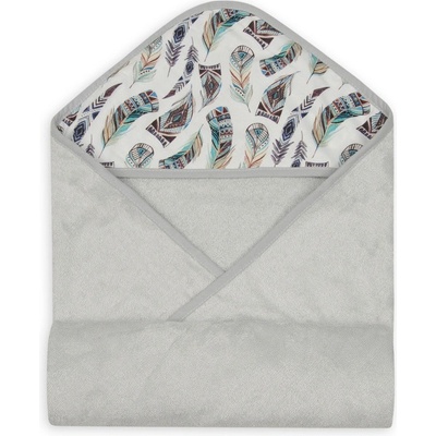 Baby Matex Osuška s kapucňou Maxi Bamboo 100x100 cm sivá