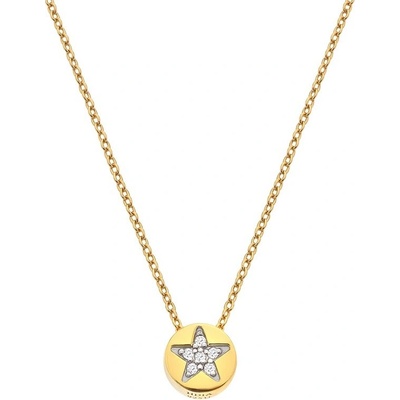 Hot Diamonds Pozlátený náhrdelník s diamantom a topazmi DP919