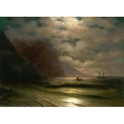 Obrazy - Aivazovsky, Ivan K.: Skalnaté pobřeží - reprodukce obrazu