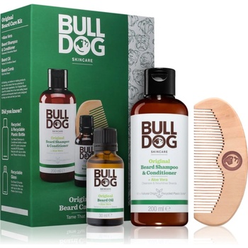 BULLDOG Original Beard Care Kit подаръчен комплект за мъже Peach Wood 10, 4 cm