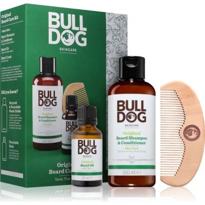 BULLDOG Original Beard Care Kit подаръчен комплект за мъже Peach Wood 10, 4 cm