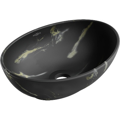 Mexen Elza надплотова мивка 40 x 33 см, черен камък - 21014084 (21014084)