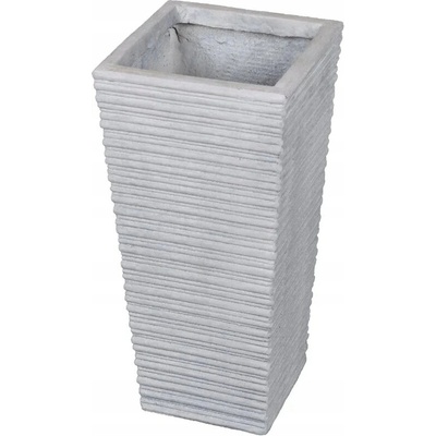 G21 Kvetináč plast sivý 24 x 24 x 46 cm