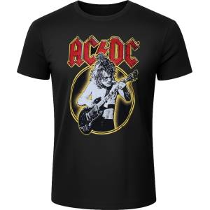Plastic head мъжка тениска ac/dc - angus signature - черна - plastic head - ac0022ts