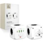 Tech-Protect PCL3X4 контакт мрежа 2x USB & 2x Type-C & 3 контакта бял (5906302372096)