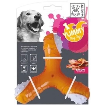 M-PETS Yummy toy with Bacon Flavor - Дентална играчка, звезда, с вкус на бекон, размер 13, 4 x 12, 2 x 3, 6 cm, Белгия - 10635699