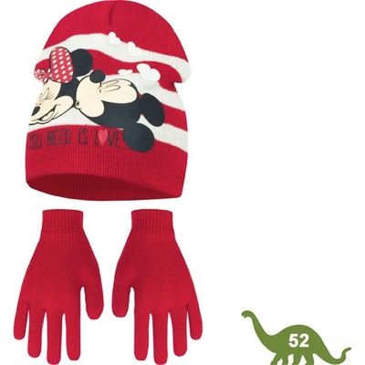 ! ! Sun City Červená čiapka a rukavice Minnie a Mickey