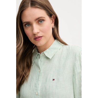 Tommy Hilfiger Риза дамска ленена (WW0WW44679)