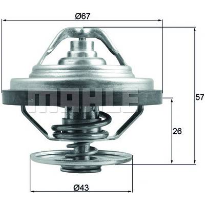 Termostat chladící kapaliny MAHLE ORIGINAL TX 158 83 (TX15883)