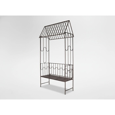 Garden Line CH-GOM1456 Kovová záhradná pergola s lavičkou 123 x 63 x 252 cm