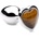 Booty Sparks Gemstones Tiger Eye Heart Anal Plug Small