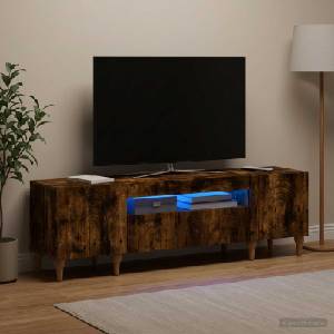vidaXL LED телевизионен кабинет ALKMAAR 153 x 35 x 43 см Опушен дъб (896250)