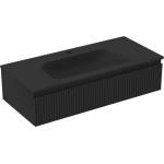 Mexen Rivel баня шкаф 100 см с мивка Vela, 1 чекмедже, рифланд, черна мат (91A20-10023-1-BF71-W23M71)