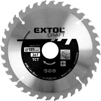 EXTOL CRAFT kotouč pilový s SK plátky, 185x1,4x30mm, 36T, 19107