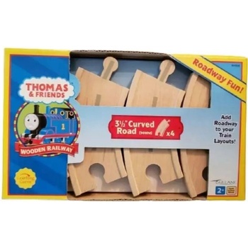 Mattel Томас и приятелите му: Комплект дървени извити релси, 90 мм (lc99939)