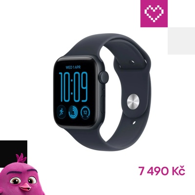 Apple Watch SE 3 Cellular 40mm Temně inkoustový hliník s námořnicky modrým sportovním řemínkem MJLG4MP/A