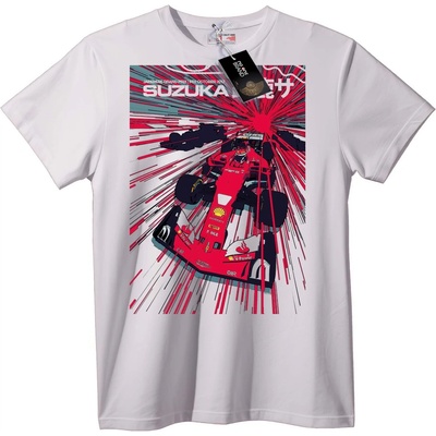 NOONEBRAND Тениска Suzuka Състезателен автомобил - 6XL, White