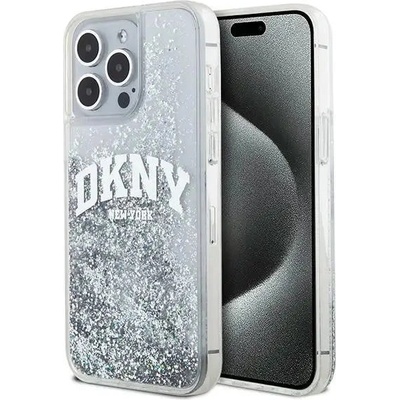 DKNY Кейс DKNY Liquid Glitter Big Logo за iPhone 15 Pro Max, бял (3666339270926)