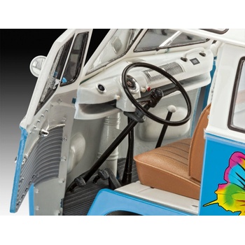 Revell Сглобяем модел Revell Съвременни: Автомобили - VW T1 Samba Bus Flower Power