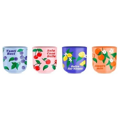 Bialetti Fruit Vibes espresso šálok 4 x 90 ml