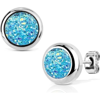 Nubis ocelové náušnice DRUZY Aqua NB303