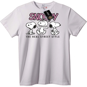NOONEBRAND Тениска Snoopy с Три Пози - L, Black