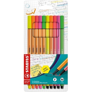 STABILO Комплект маркери, Stabilo, Point 88/Pen 68 Neon ST8868/10-1, 10 броя (ST8868/10-1)