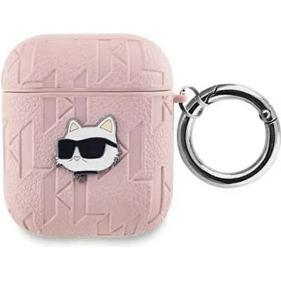 Karl Lagerfeld Кейс Karl Lagerfeld Monogram Choupette Head за AirPods 1 / 2, розов (3666339283711)